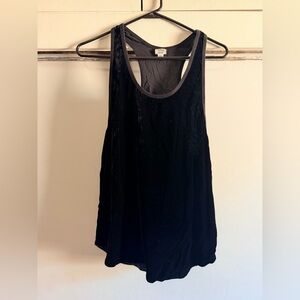 Wilfred Black Velvet Racerback Tank Size M